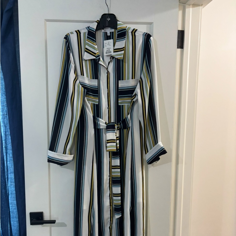 DR2 Multicolor Striped Long Sleeve Dress